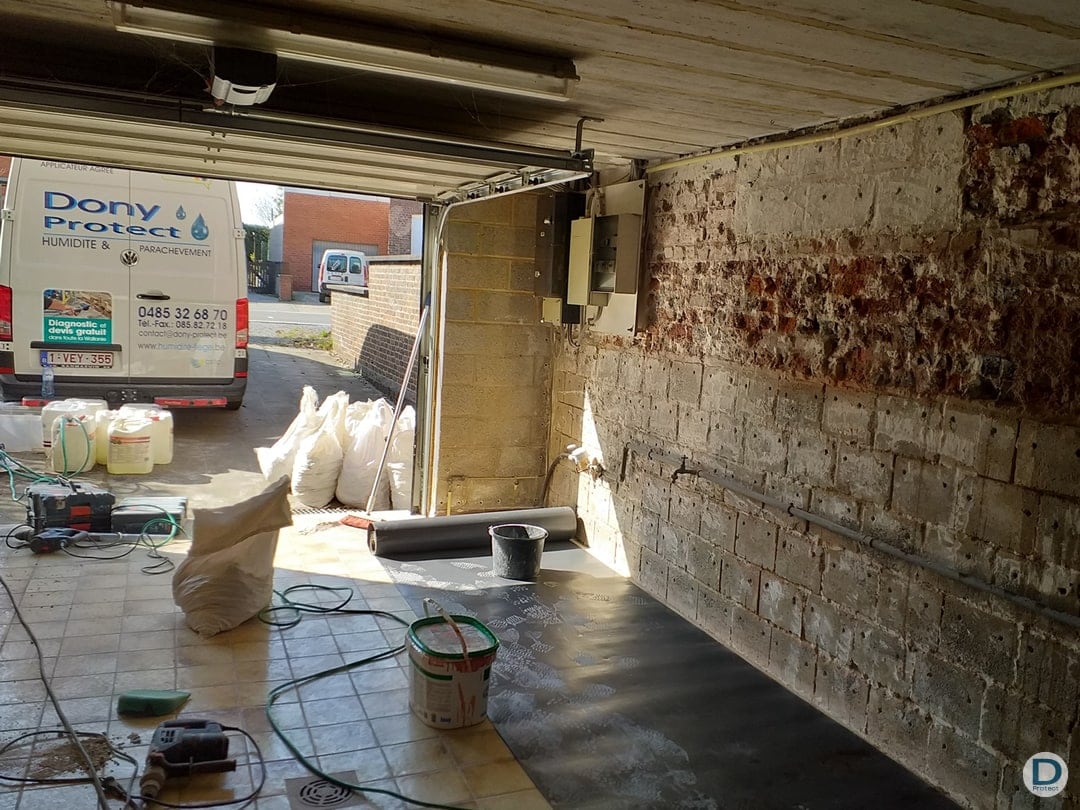 entreprise spécialisée problème humidité garage sous terre liège brabant wallon