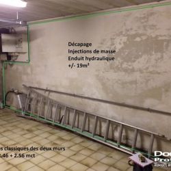 Mur enterré d'un garage à traiter contre l'humidité