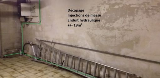 Mur enterré d'un garage à traiter contre l'humidité